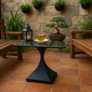 Architonce Side Table – Clear Glass