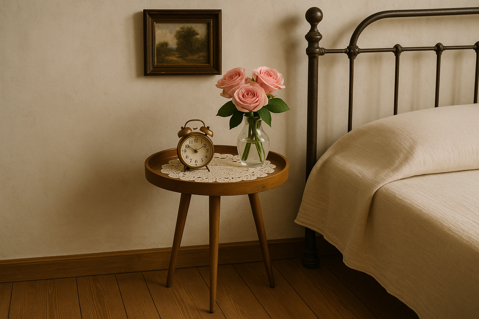Brown Solid Wood Side Table - Image 3