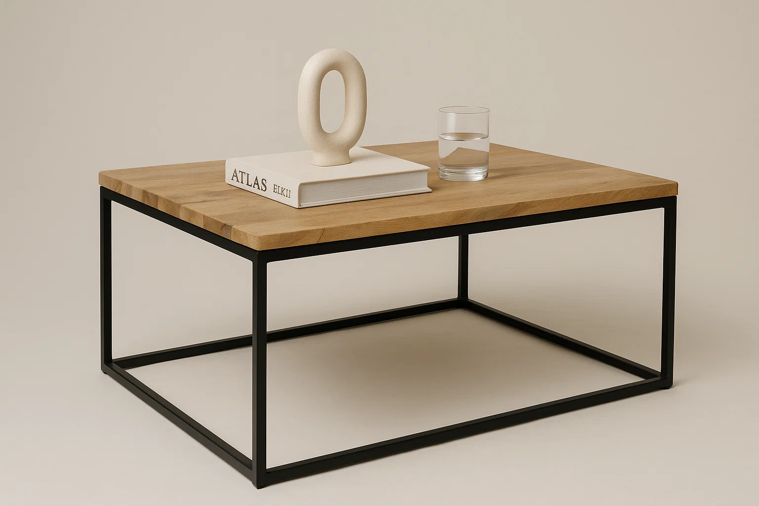 Solid Wood Rectangular Coffee Table