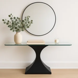 Architonce Console Table – Clear Glass Top