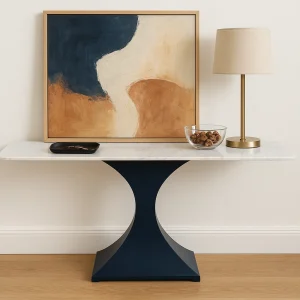 Architonce Console Table – White Marble Top