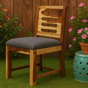 Sheesham Wood Fabric Wooden Chair