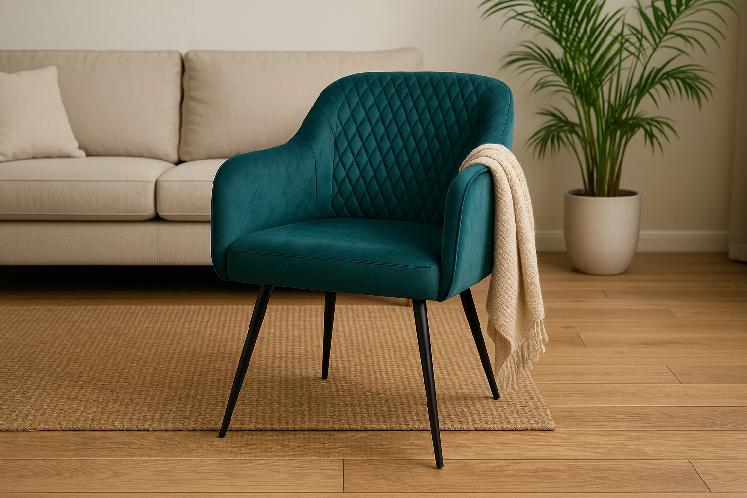 Contemporary Armchair – Velvet