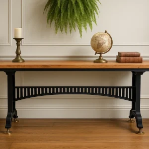 Industrial Styled Console Table – Acacia Wood